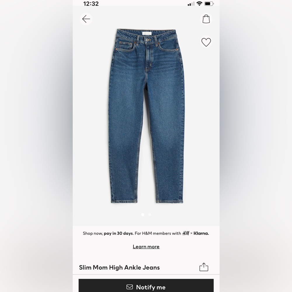 NWT H&M Mom Jeans High Waist